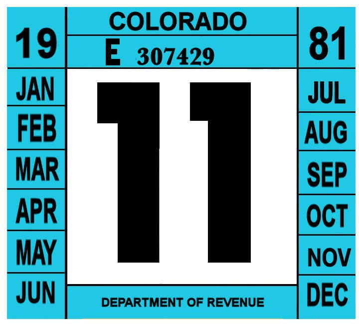 (image for) 1981 Colorado Inspection sticker